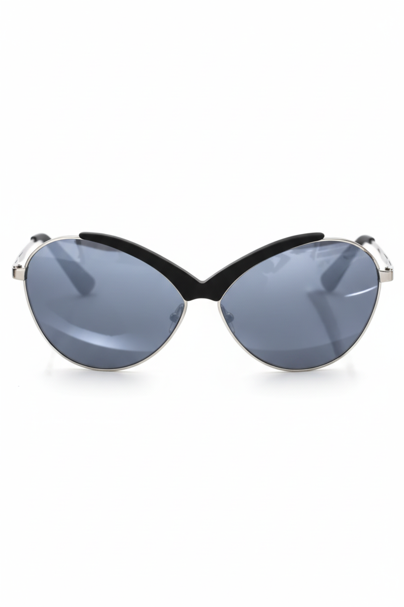 Schwarze Metallic-Sonnenbrille mit UV-400-Schutz