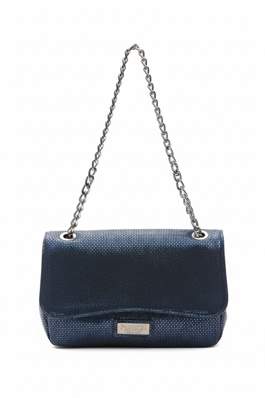 Niebieska torebka Pompei Donatella - widok z przodu