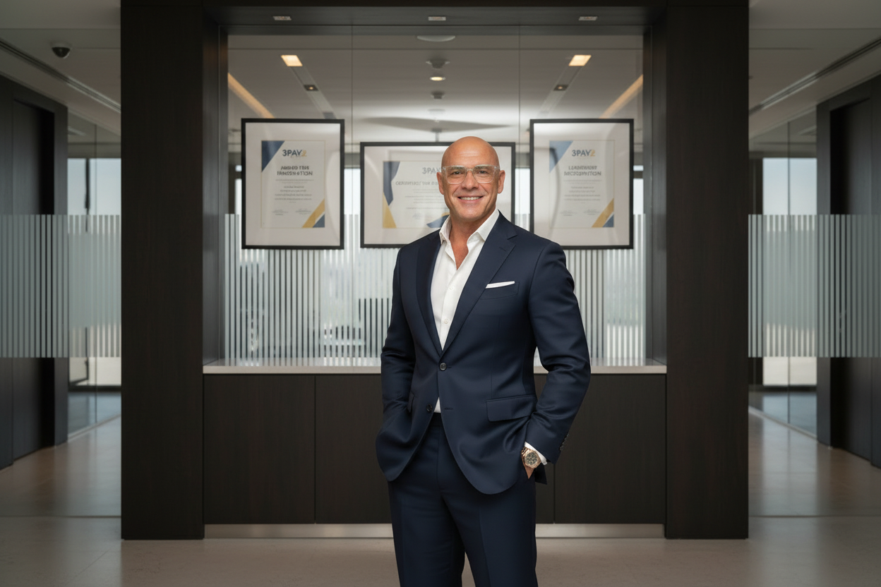 Zdjęcie biznesowe 3PAY2 z nowym tłem